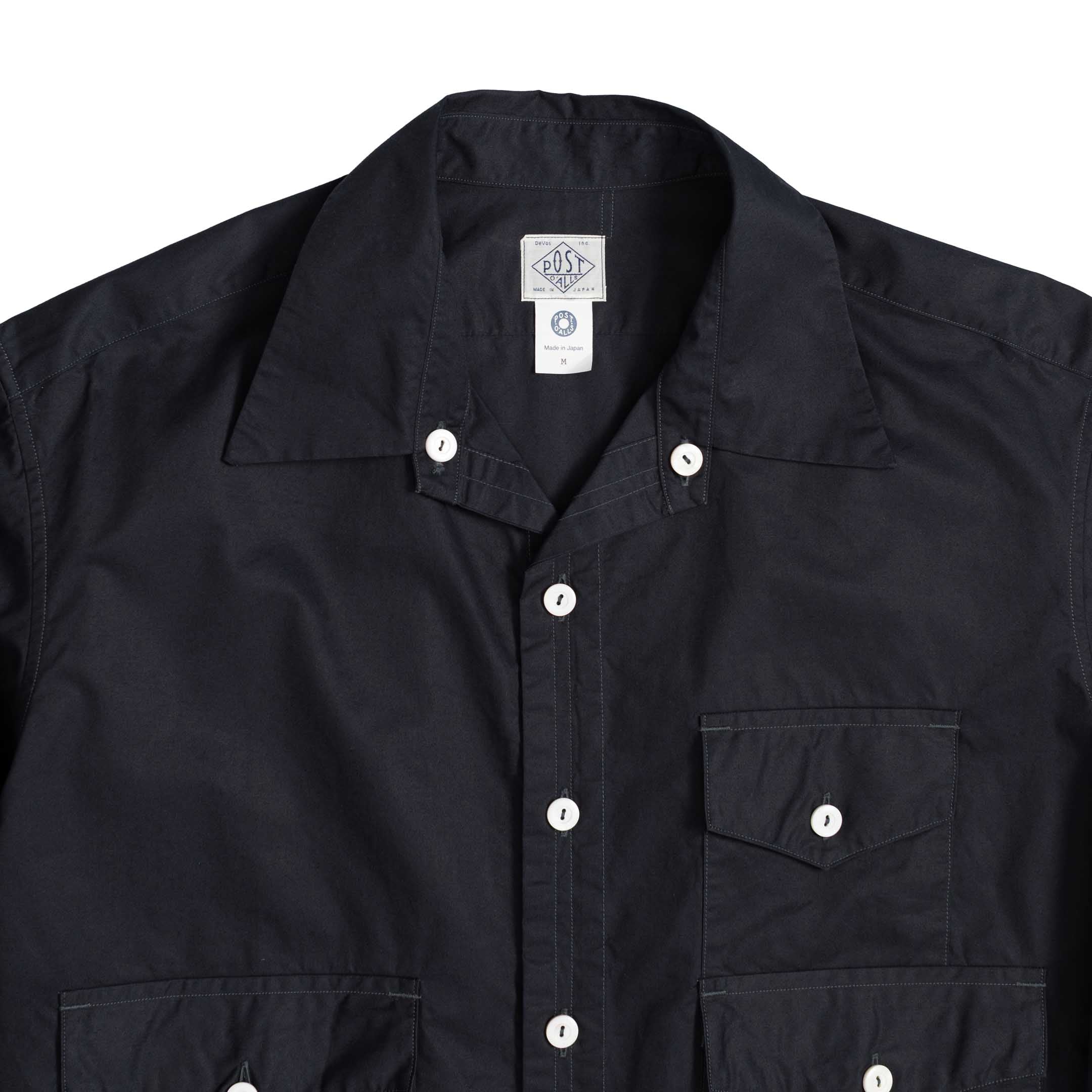 Post Overalls Town & Country Safari Shirt Navy-Shirt-Clutch Cafe