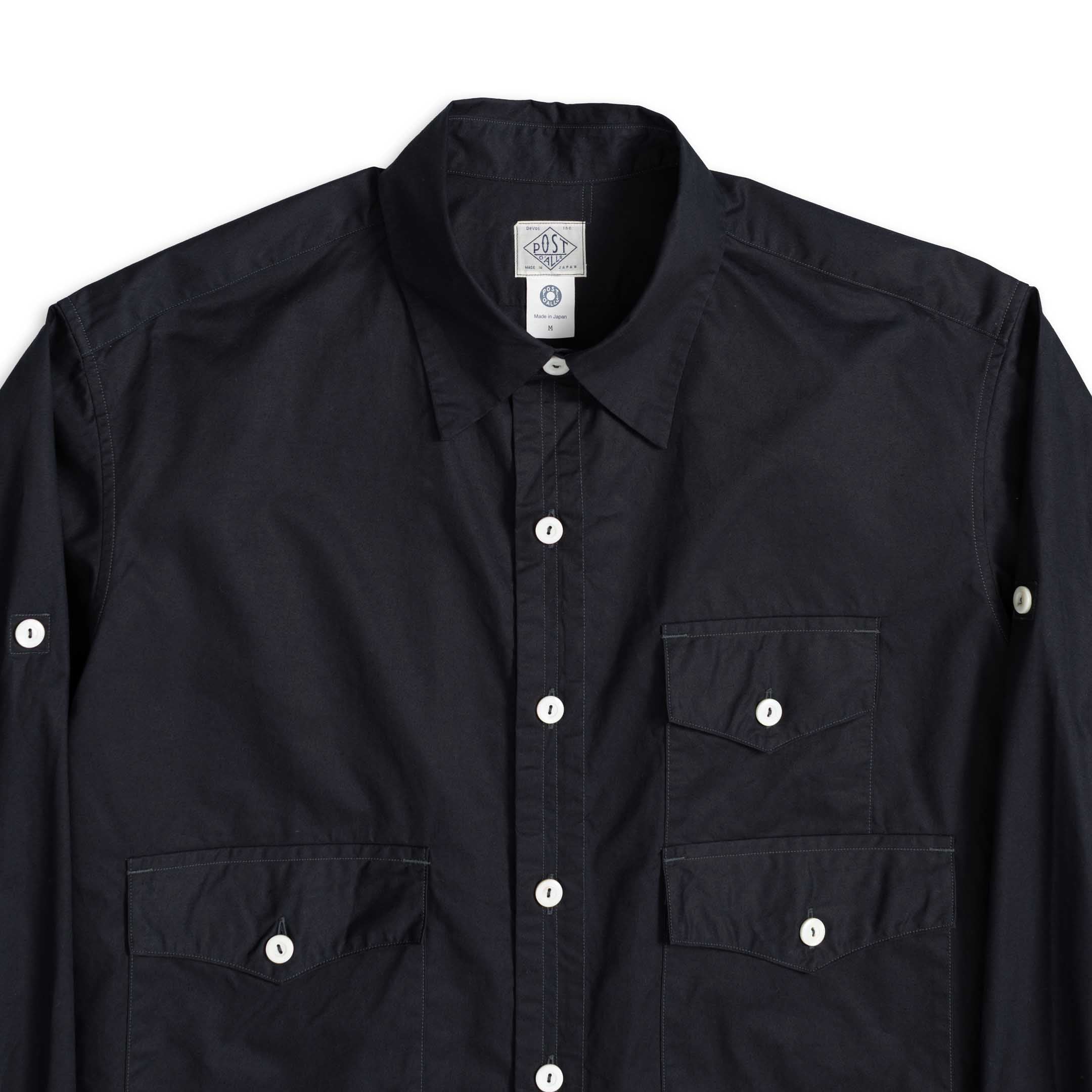 Post Overalls Town & Country Safari Shirt Navy-Shirt-Clutch Cafe