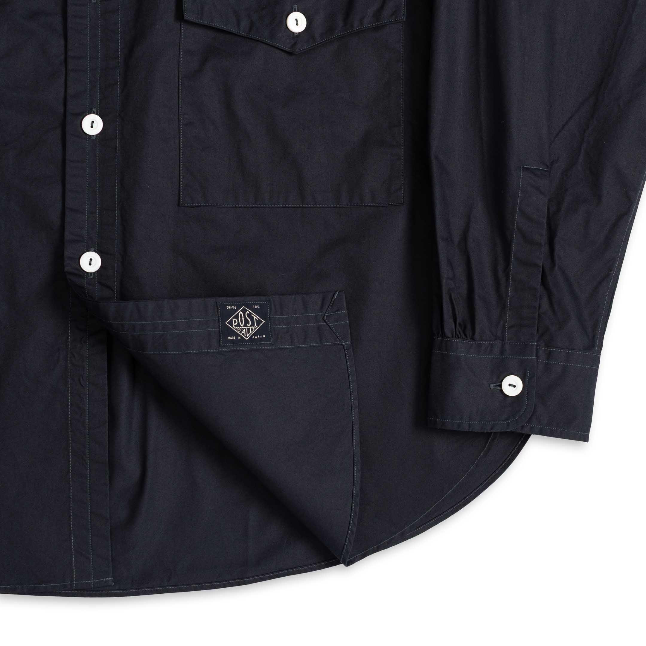 Post Overalls Town & Country Safari Shirt Navy-Shirt-Clutch Cafe