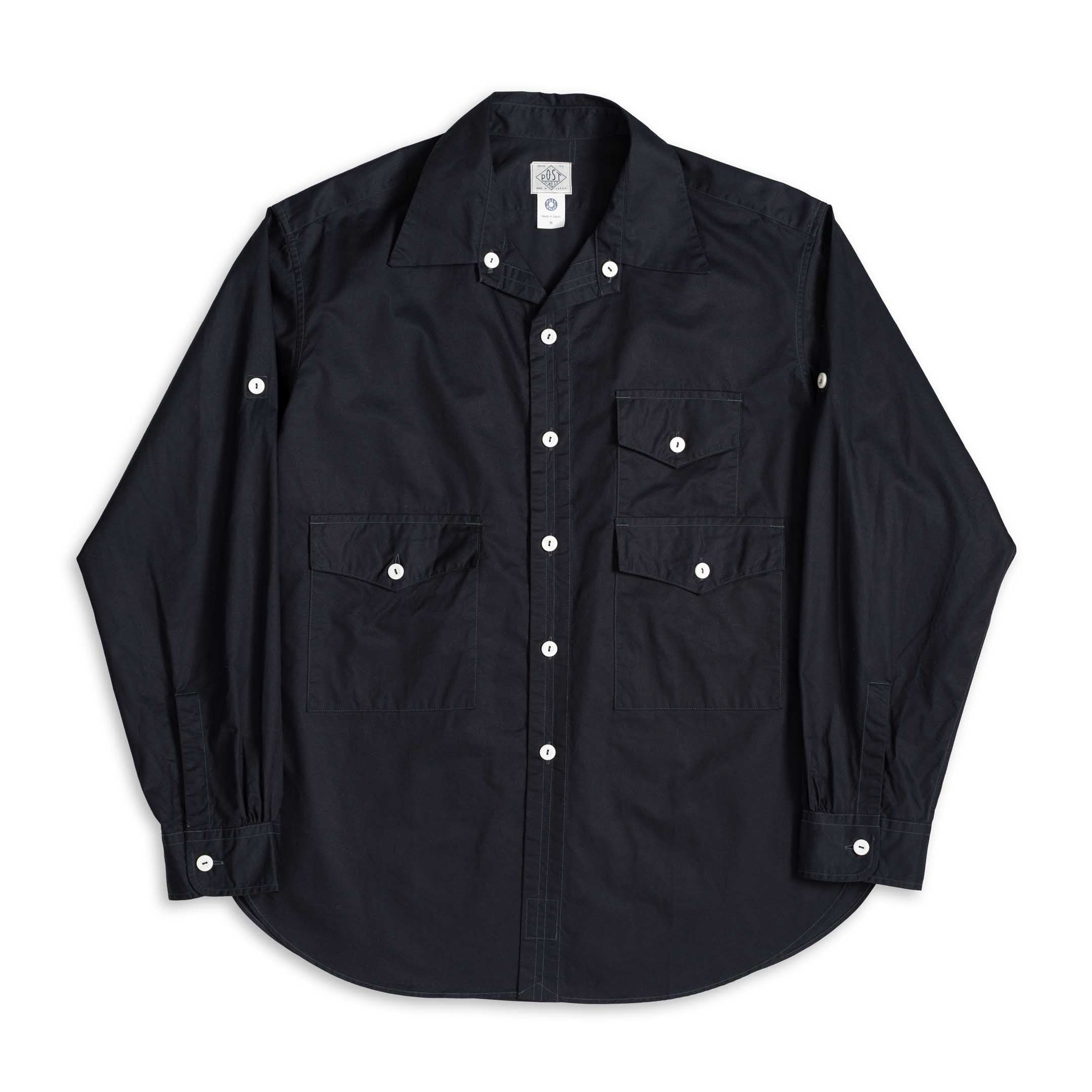 Post Overalls Town & Country Safari Shirt Navy-Shirt-Clutch Cafe