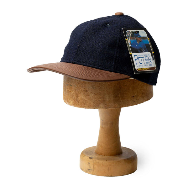 Poten Harris Tweed Baseball Hat Navy-Baseball Cap-Clutch Cafe