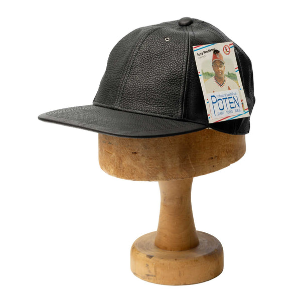 Poten Leather Baseball Hat Black-Baseball Cap-Clutch Cafe