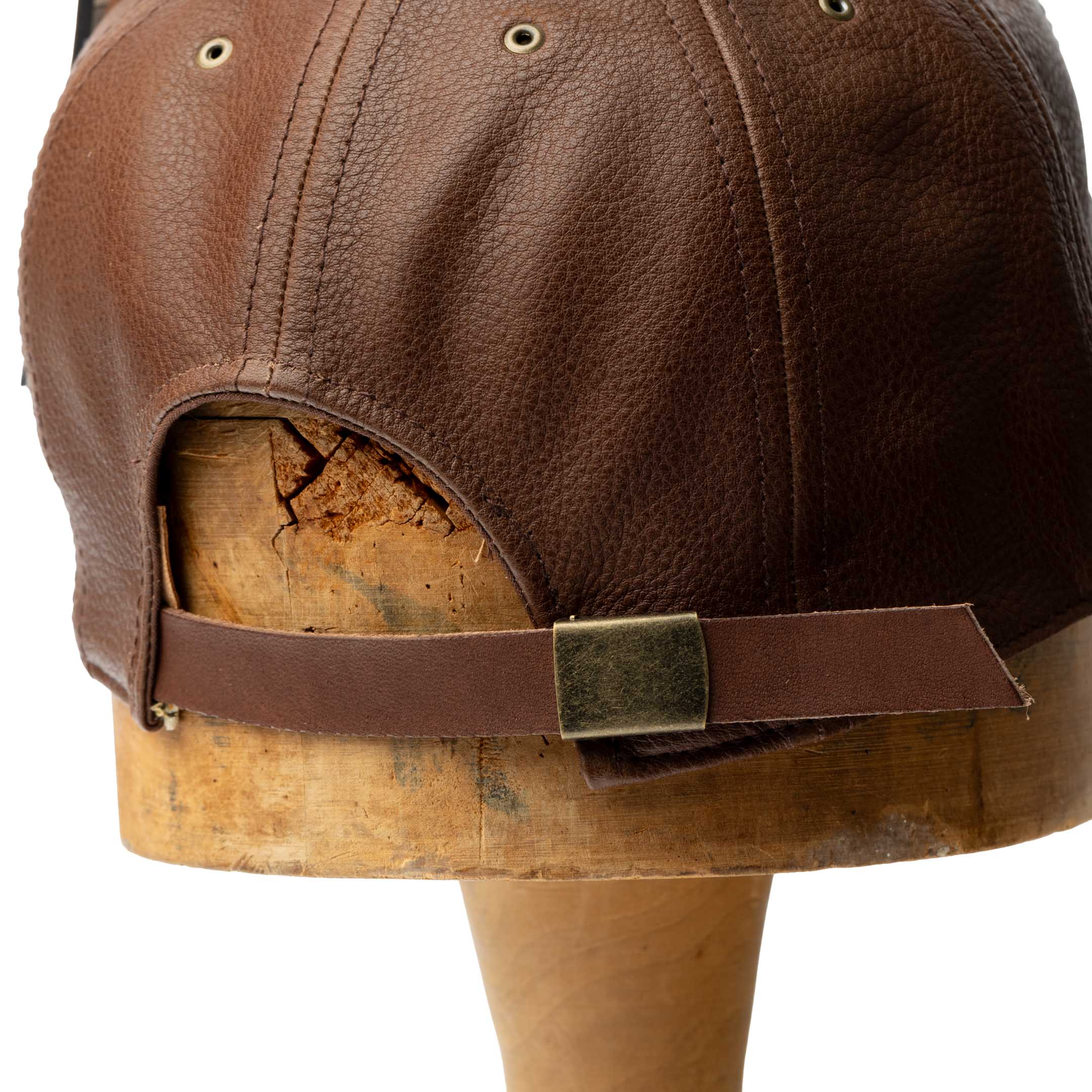 Poten Leather Baseball Hat Brown-Baseball Cap-Clutch Cafe