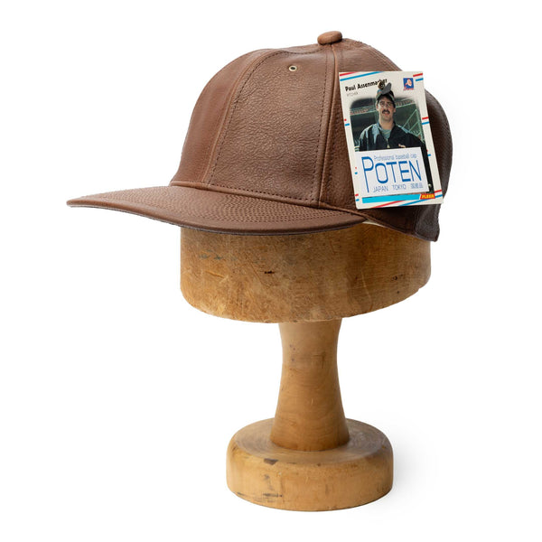 Poten Leather Baseball Hat Brown-Baseball Cap-Clutch Cafe