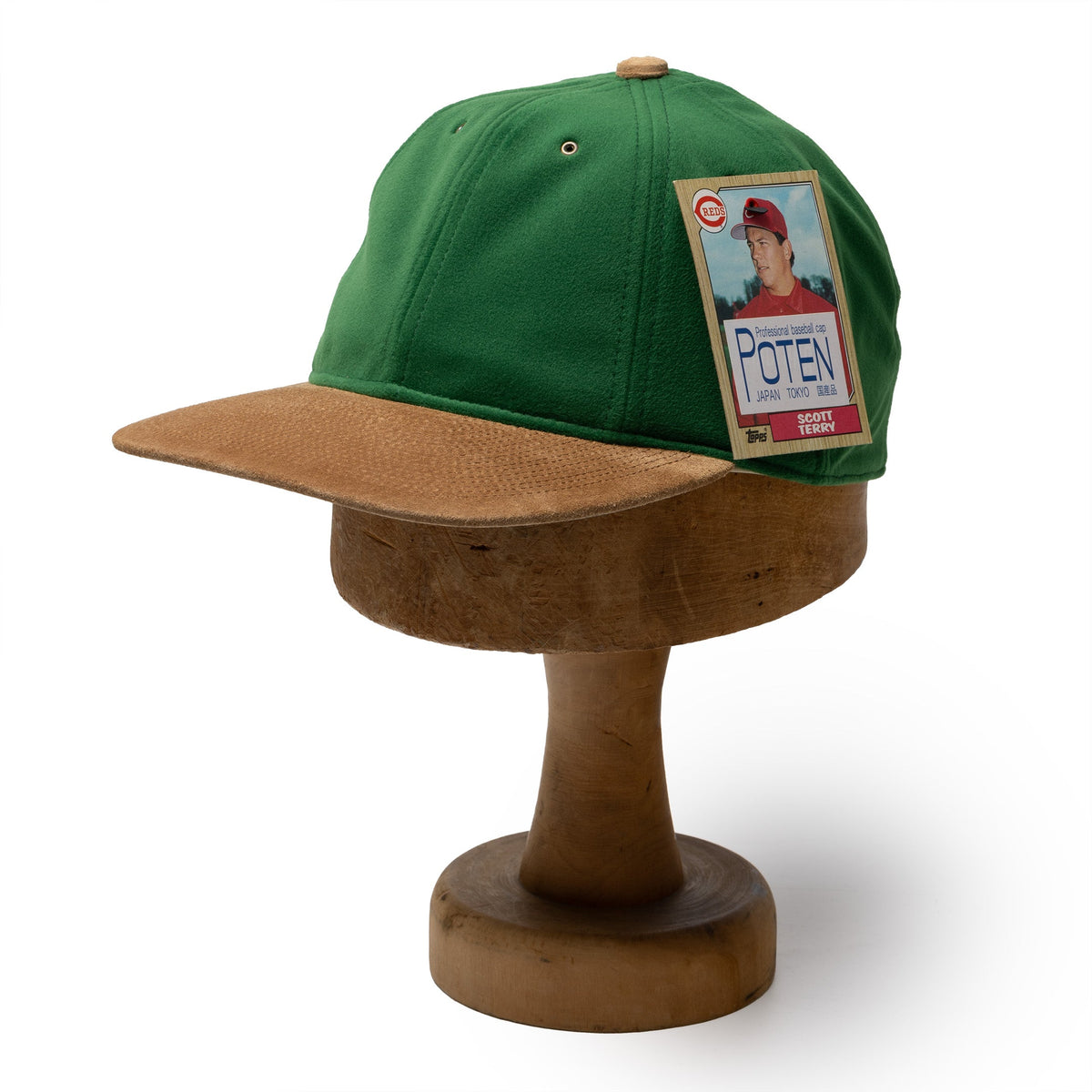 Green best sale suede cap