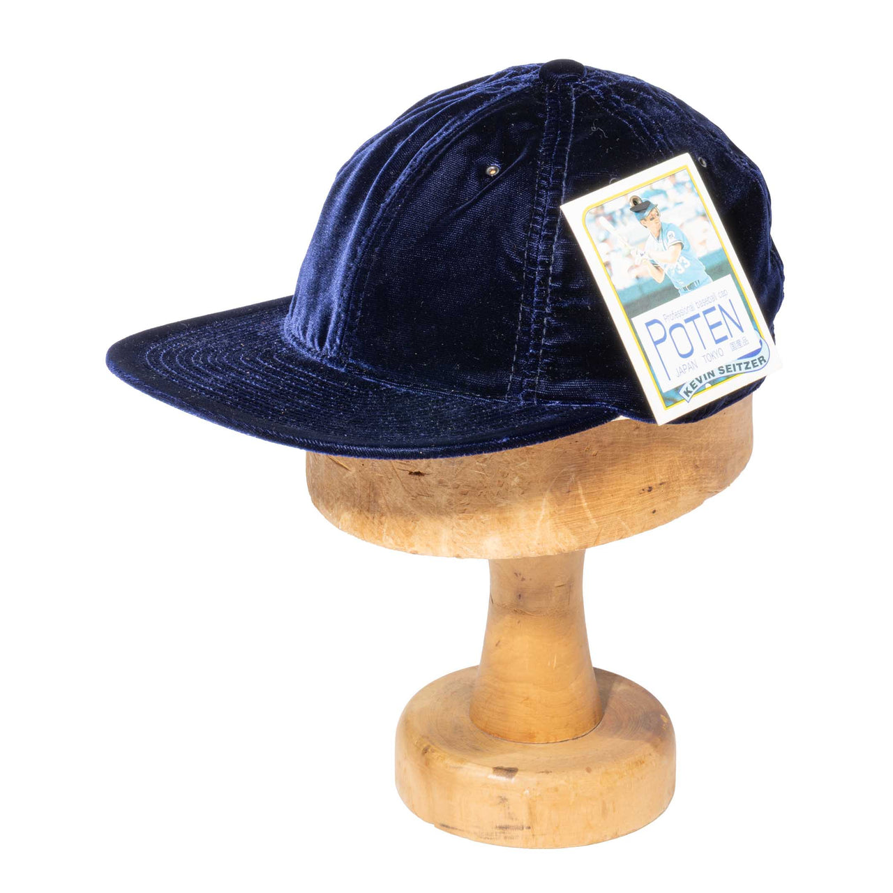 Poten Velvet Baseball Hat Navy-Baseball Cap-Clutch Cafe