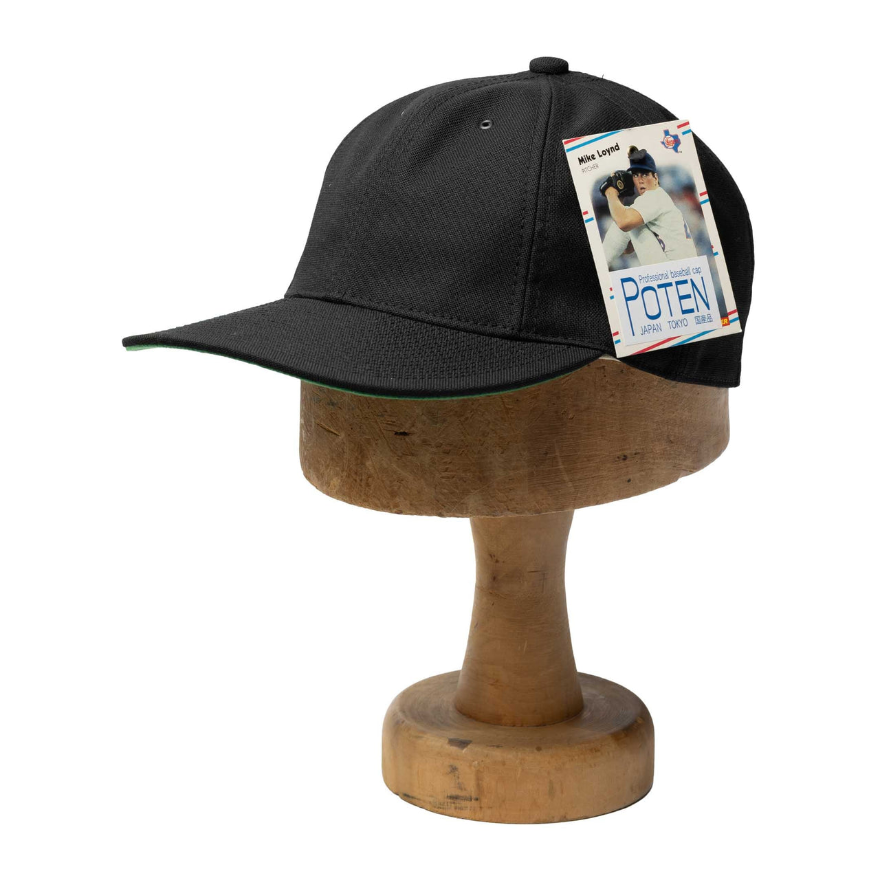 Poten Vintage Hopsack Baseball Cap Black-Baseball Cap-Clutch Cafe