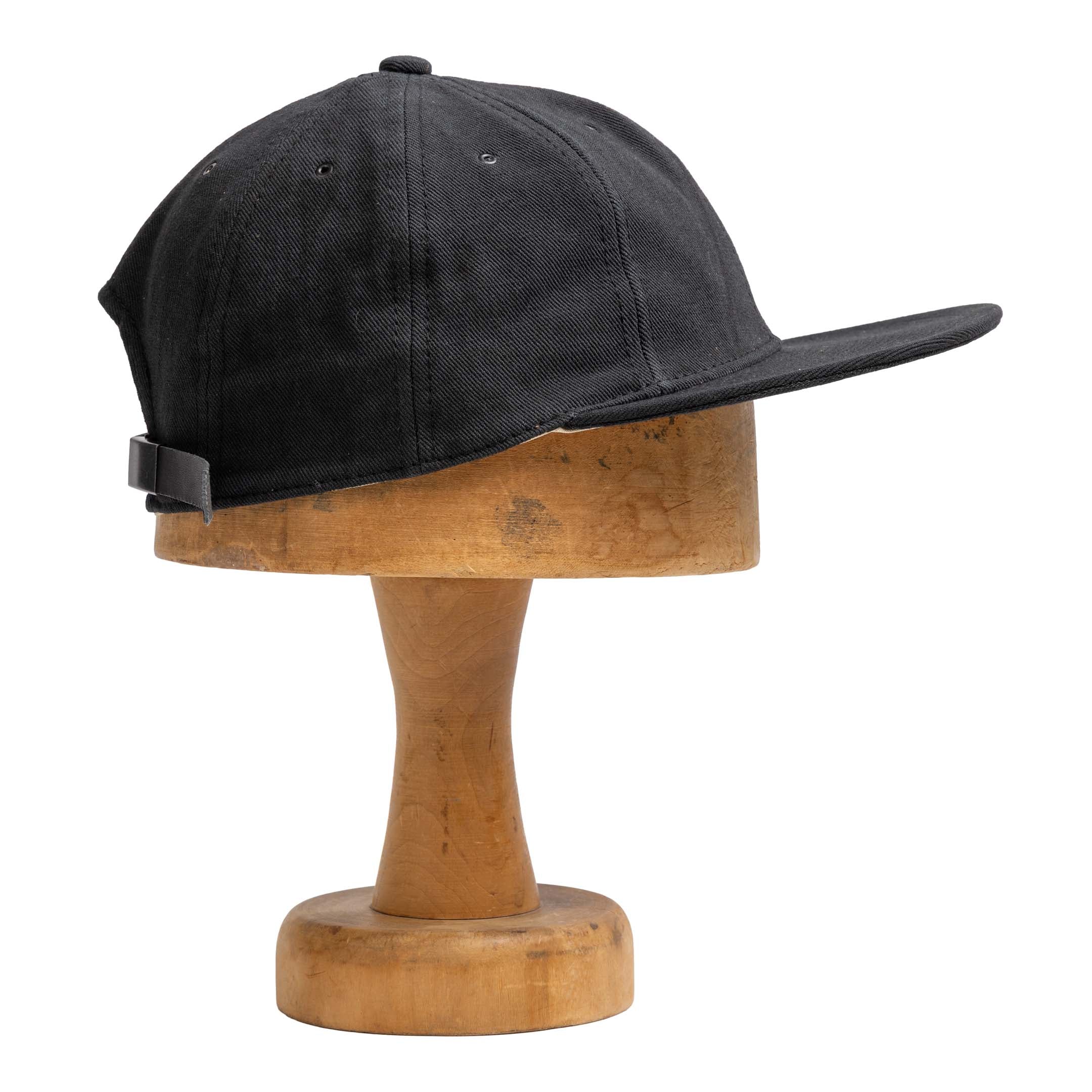 Poten Vintage Linen Twill Baseball Cap Black-Baseball Cap-Clutch Cafe