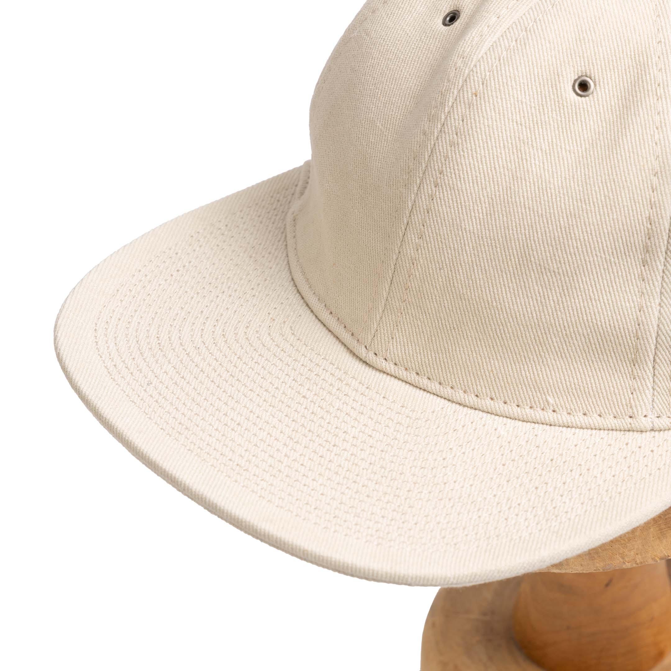 Poten Vintage Linen Twill Baseball Cap White-Baseball Cap-Clutch Cafe