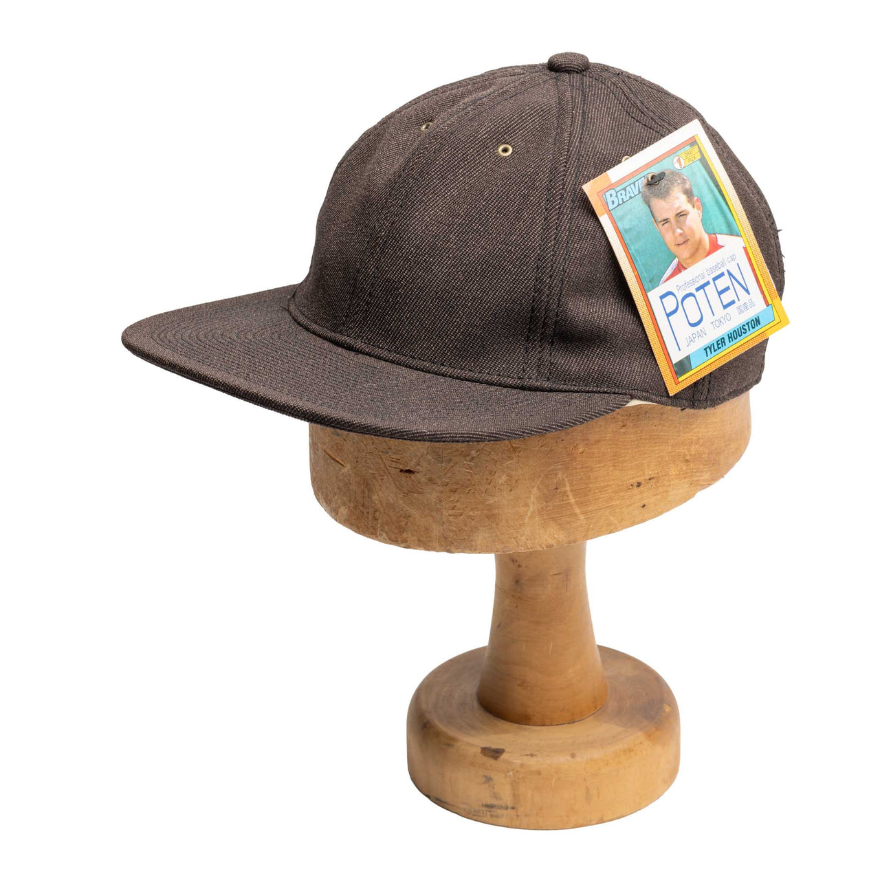 Poten Vintage Twill Baseball Cap Brown-Baseball Cap-Clutch Cafe