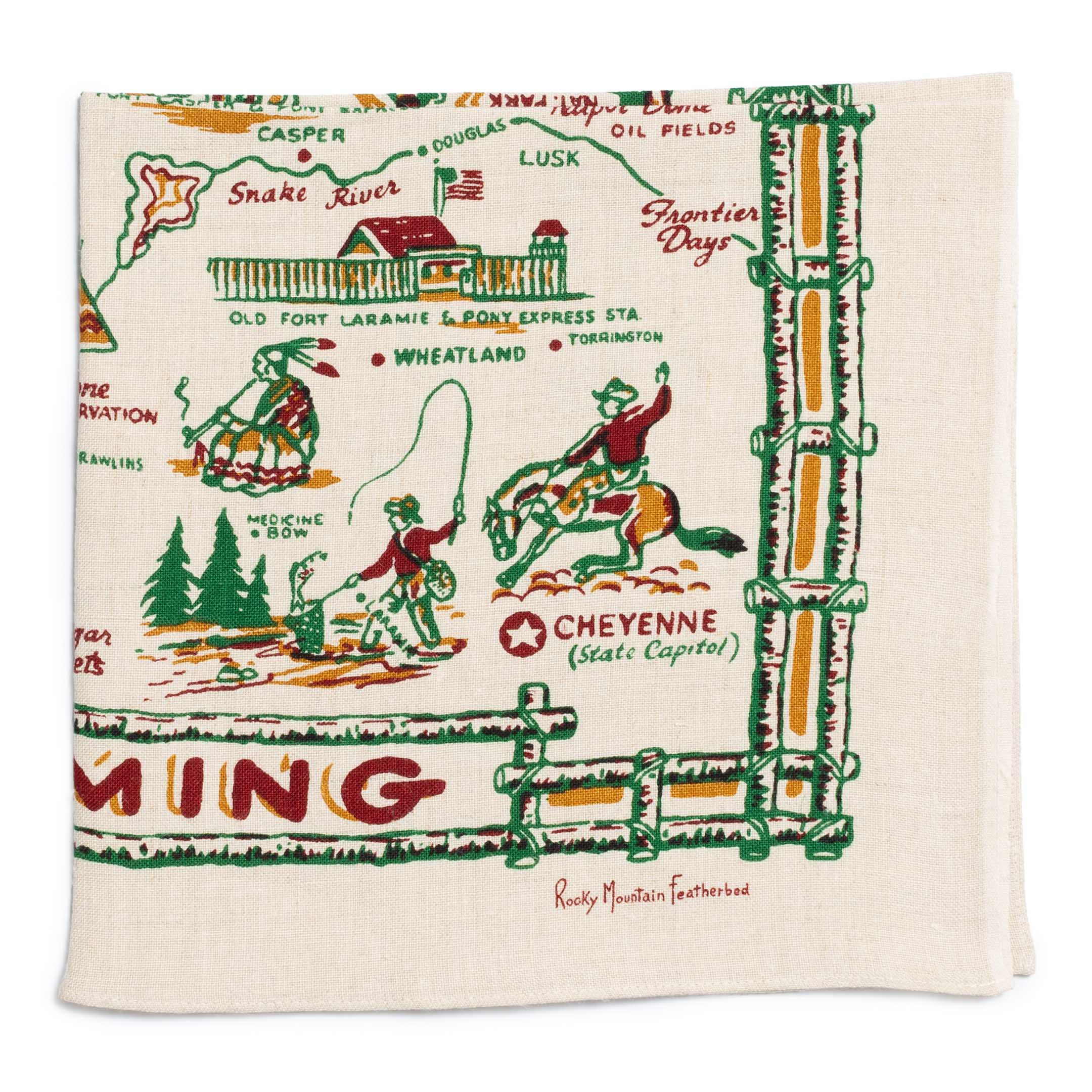 Rocky Mountain Featherbed Wyoming Bandana Natural-Bandana-Clutch Cafe