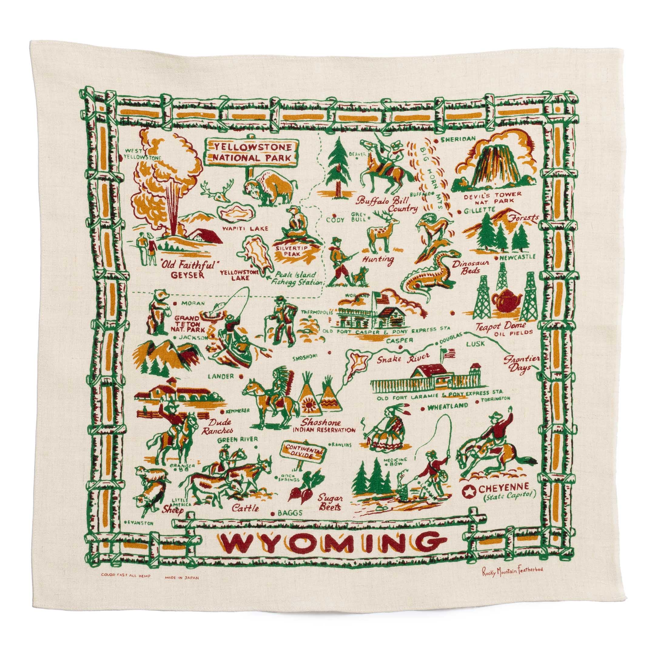 Rocky Mountain Featherbed Wyoming Bandana Natural-Bandana-Clutch Cafe