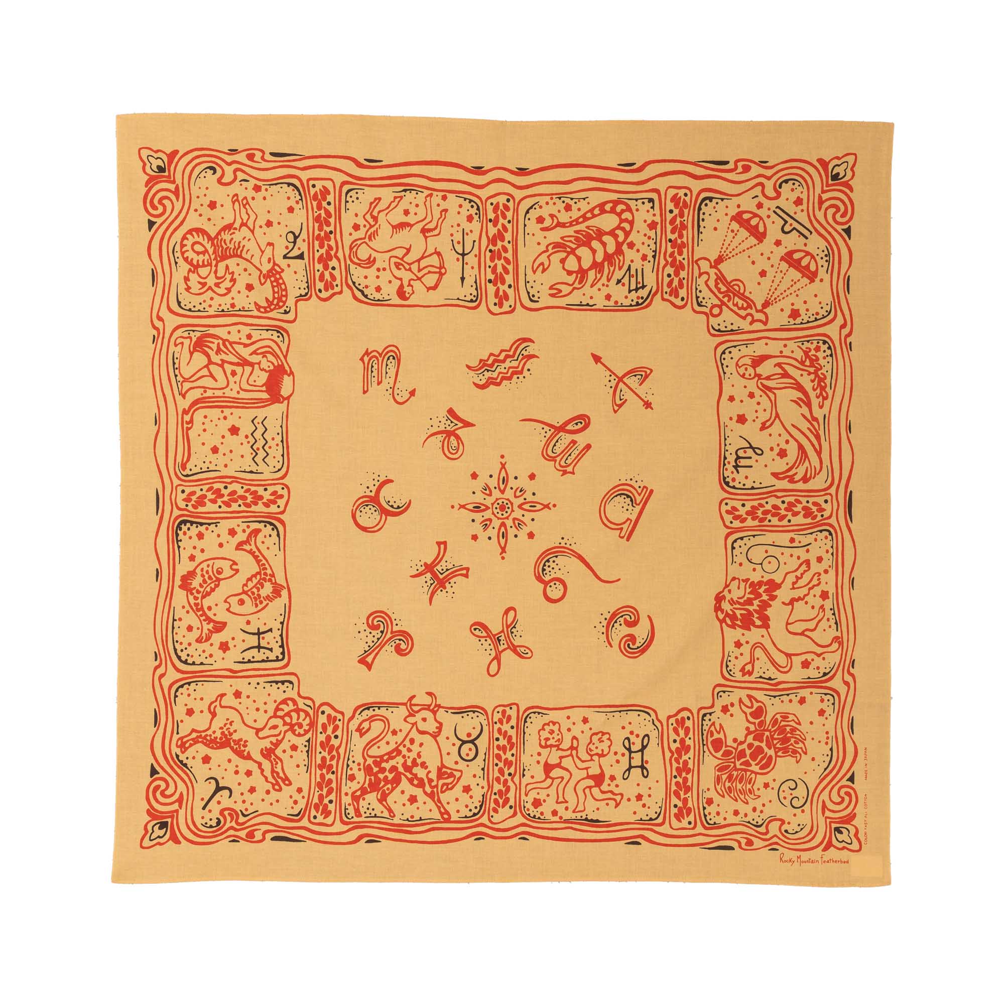 Rocky Mountain Featherbed Zodiac Signs Bandana Beige-Bandana-Clutch Cafe