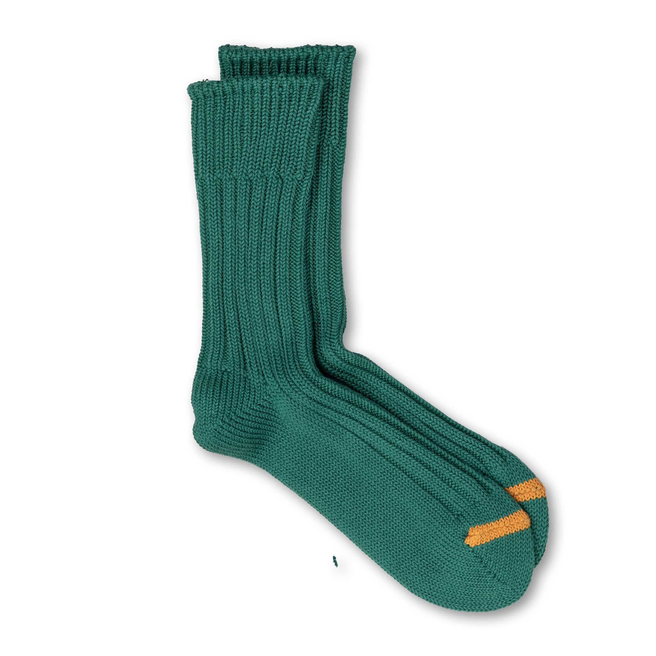 Rototo Chunky Ribbed Crew Sock Green-Socks-Clutch Cafe