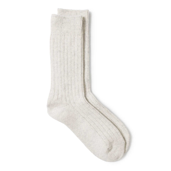 Rototo Cotton Wool Ribbed Crew Socks L. Grey-Socks-Clutch Cafe
