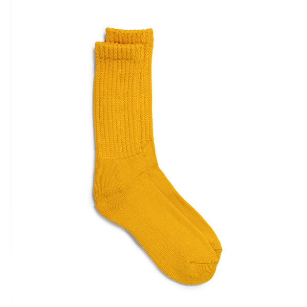Rototo Loose Pile Crew Socks Yellow-Socks-Clutch Cafe