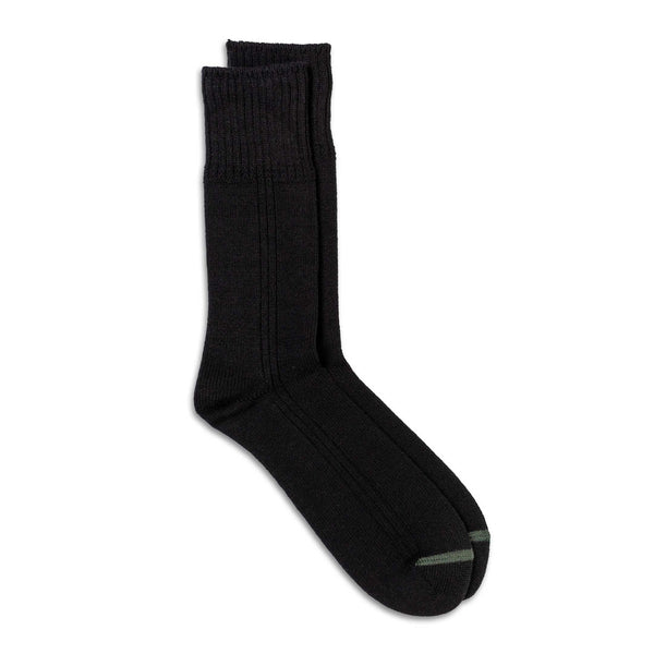 Rototo Merino Lambswool Sock Black-Socks-Clutch Cafe