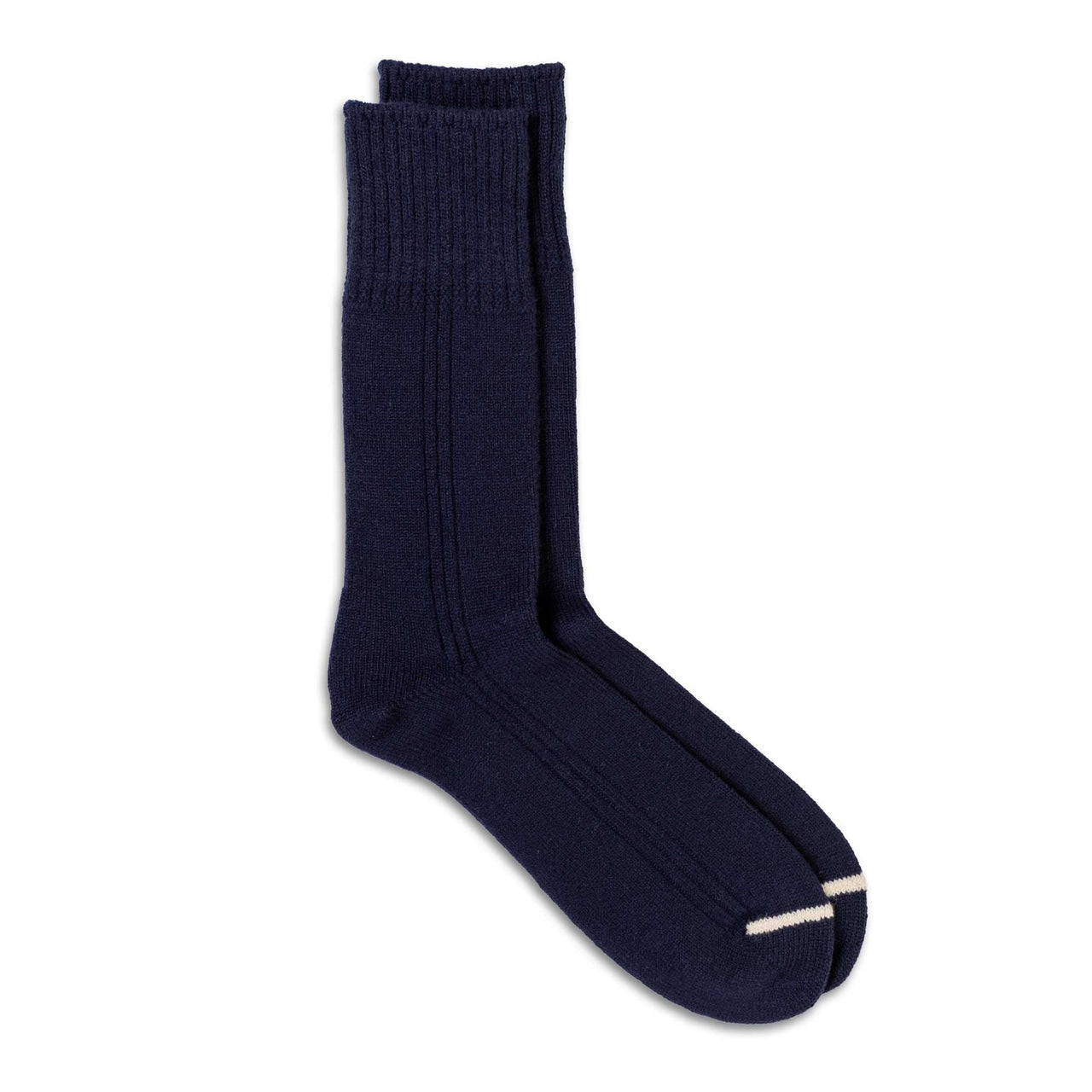 Rototo Merino Lambswool Sock Navy-Socks-Clutch Cafe