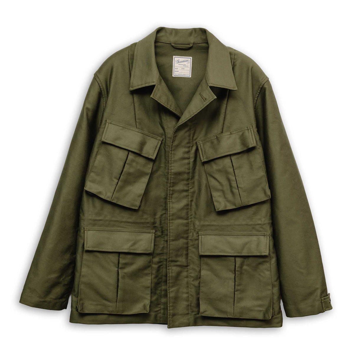 Soundman Albany Fatigue Jacket Army Green-Jacket-Clutch Cafe