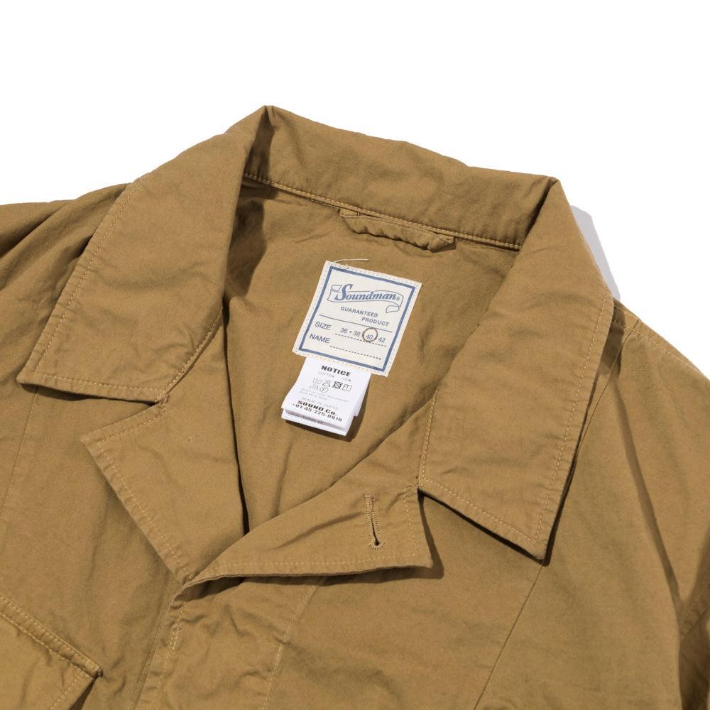 Soundman Albany Fatigue Jacket Khaki Beige-Jacket-Clutch Cafe
