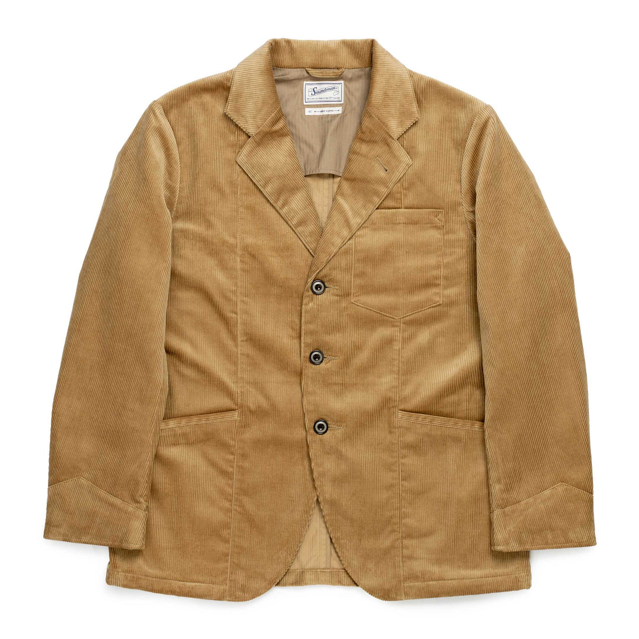 Soundman Dudley II Corduroy Jacket Beige-Jacket-Clutch Cafe