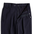 Soundman Marquess Seersucker Trousers Blue x Navy-Trousers-Clutch Cafe