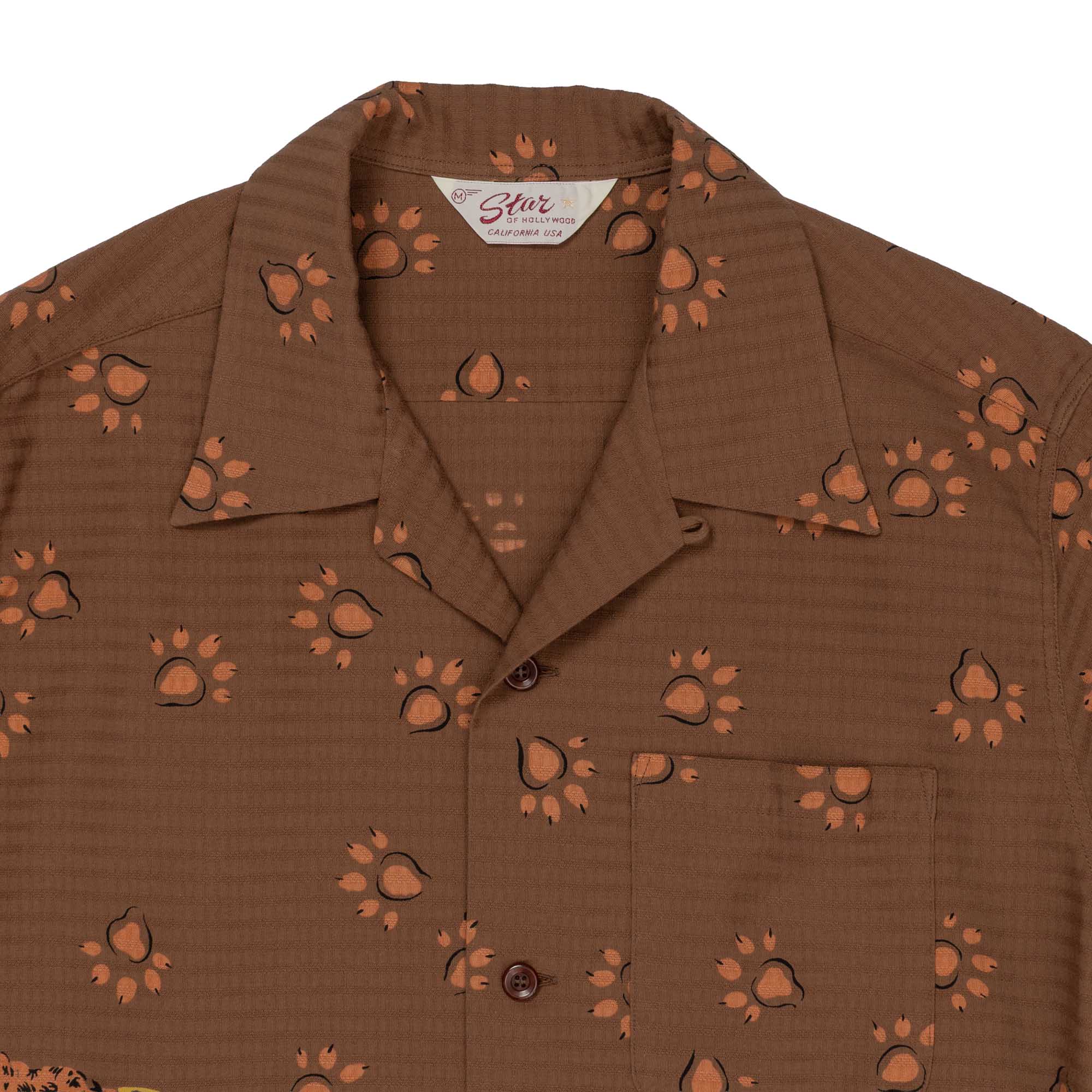 Star of Hollywood Dobby Cotton Leopard Shirt Brown-Shirt-Clutch Cafe