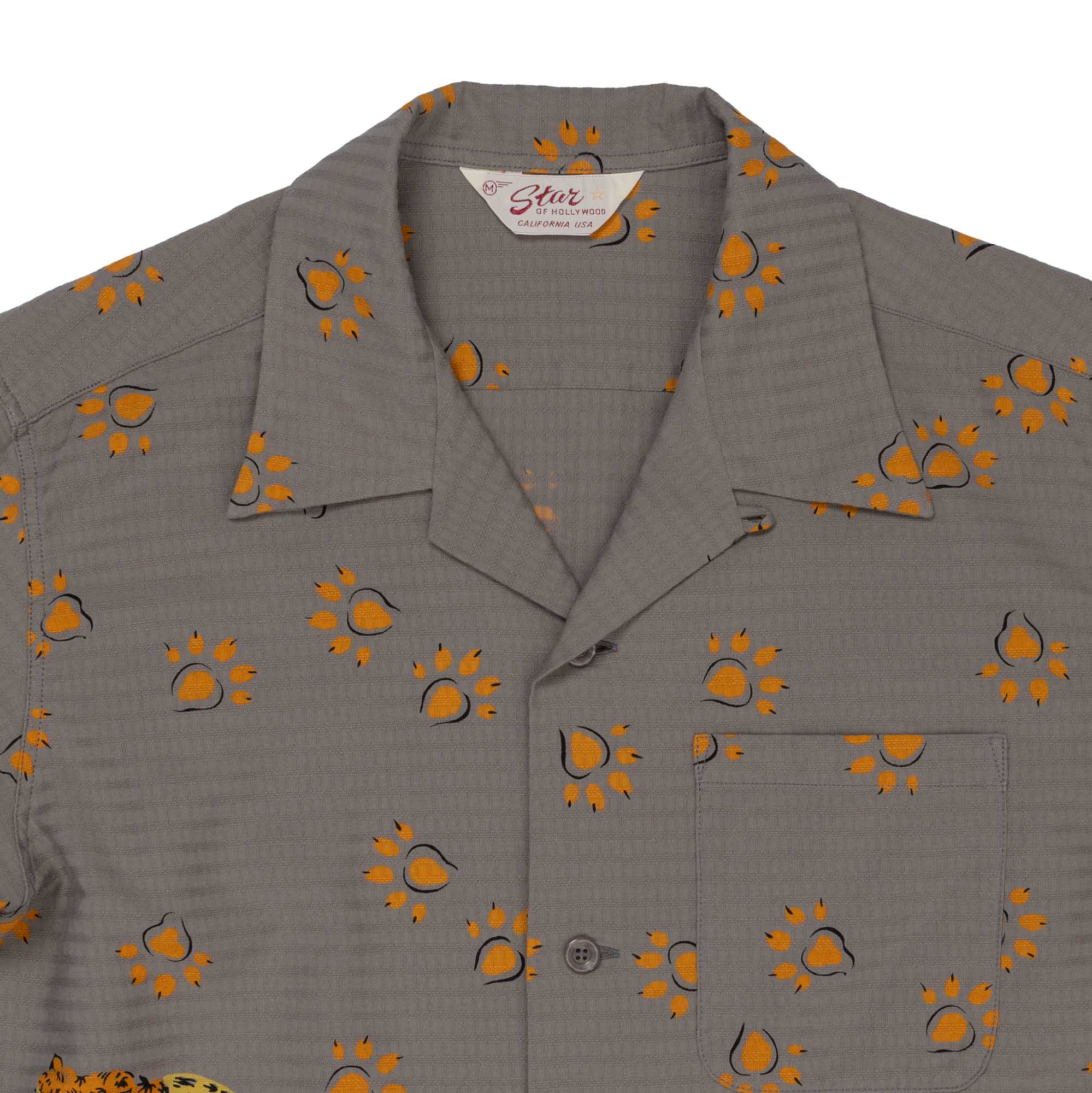 Star of Hollywood Dobby Cotton Leopard Shirt Grey-Shirt-Clutch Cafe