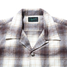 Stevenson Overall Highroller Shirt White x Brown-Shirt-Clutch Cafe