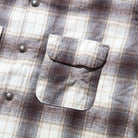 Stevenson Overall Highroller Shirt White x Brown-Shirt-Clutch Cafe