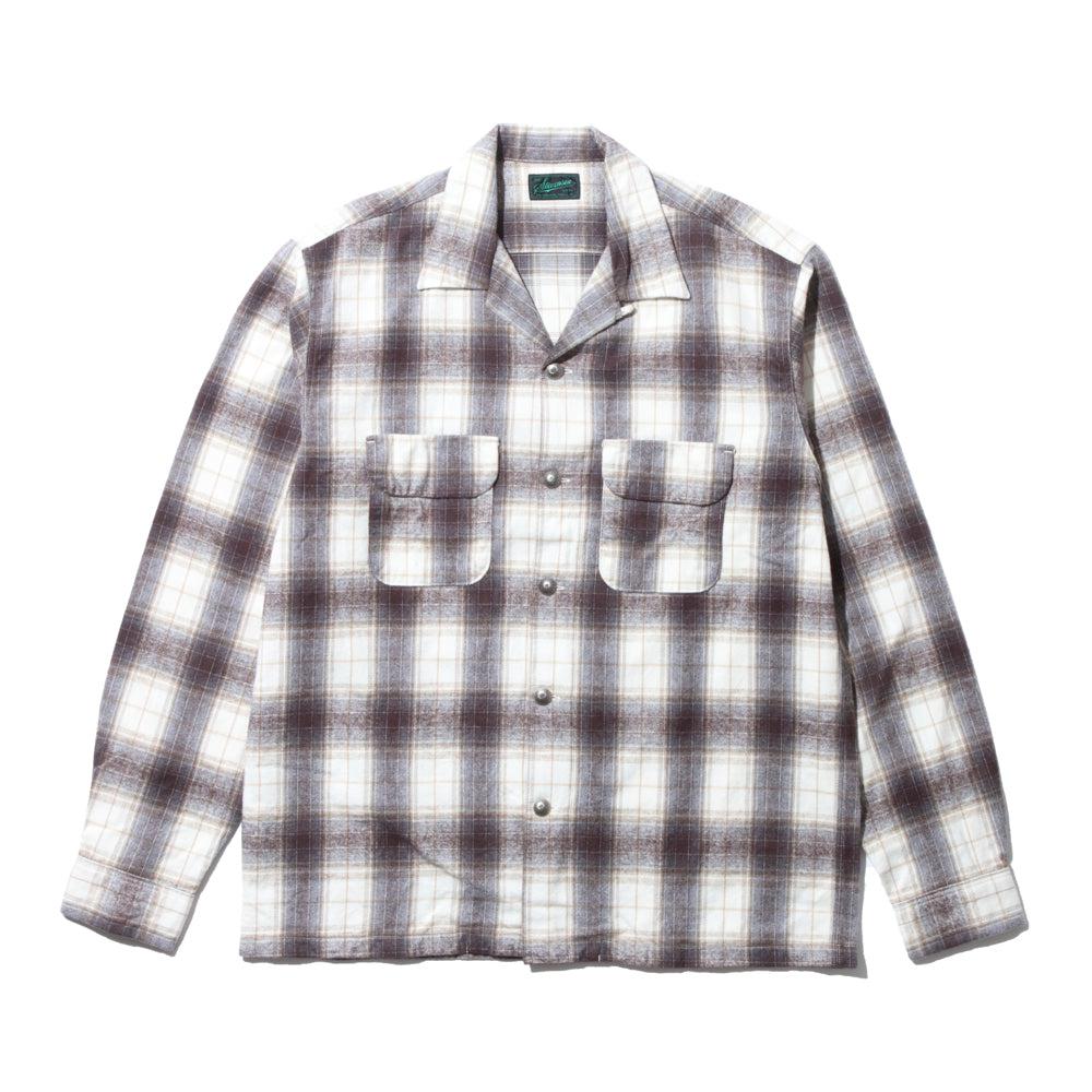 Stevenson Overall Highroller Shirt White x Brown-Shirt-Clutch Cafe