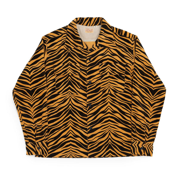 Style Eyes Zebra Corduroy Shirt Light Brown-Shirt-Clutch Cafe