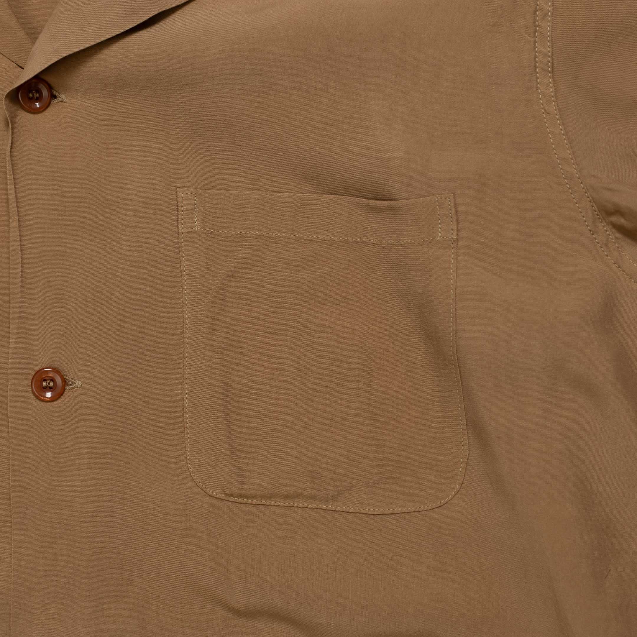 Style Eyes by Toyo Enterprise Plain Bowling S/S Shirt Brown-Shirt-Clutch Cafe