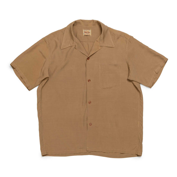 Style Eyes by Toyo Enterprise Plain Bowling S/S Shirt Brown-Shirt-Clutch Cafe