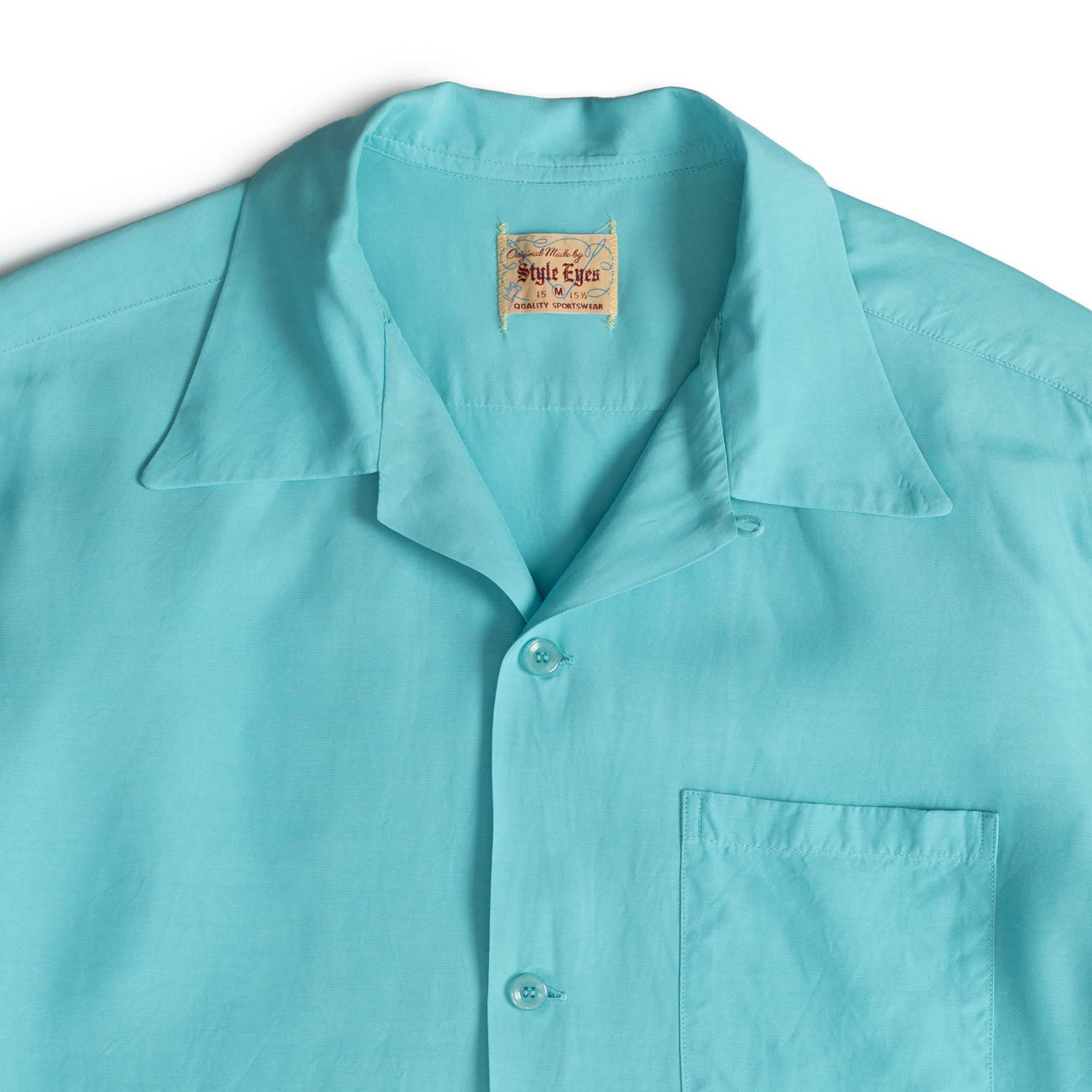 Style Eyes by Toyo Enterprise Plain Bowling S/S Shirt L. Blue-Shirt-Clutch Cafe