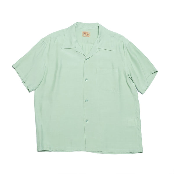 Style Eyes by Toyo Enterprise Plain Bowling S/S Shirt M.Green-Shirt-Clutch Cafe