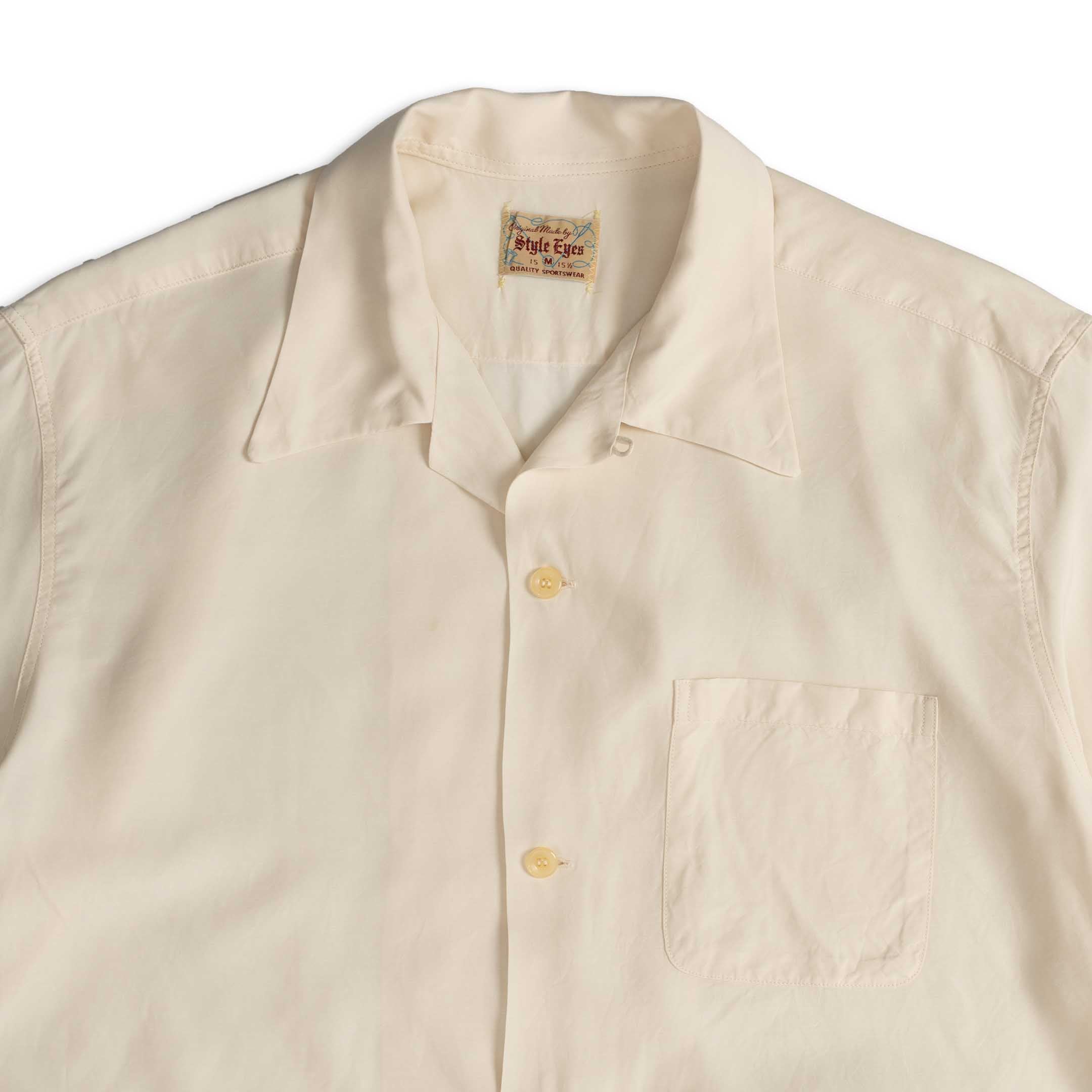 Style Eyes by Toyo Enterprise Plain Bowling S/S Shirt Off White-Shirt-Clutch Cafe