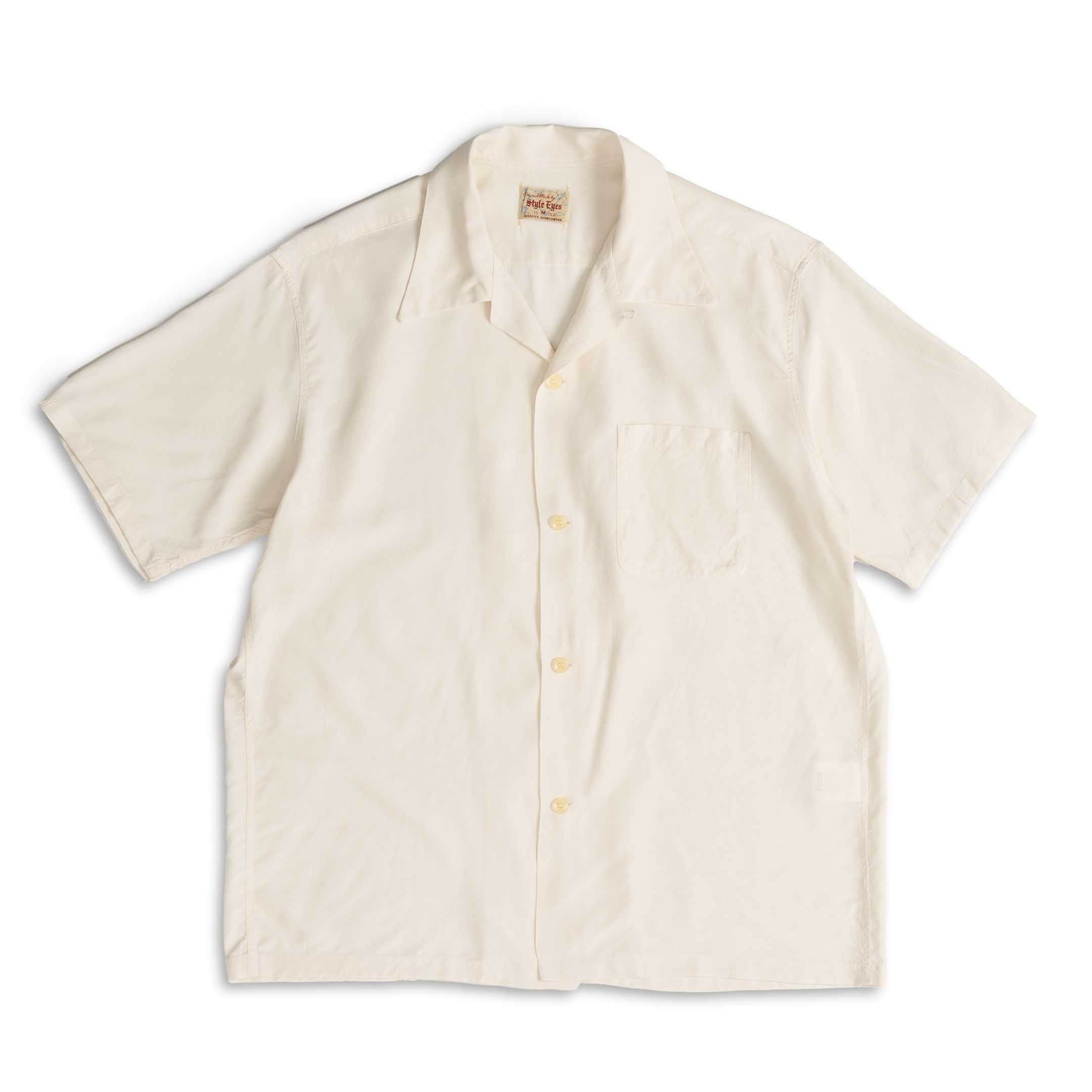 Style Eyes by Toyo Enterprise Plain Bowling S/S Shirt Off White-Shirt-Clutch Cafe