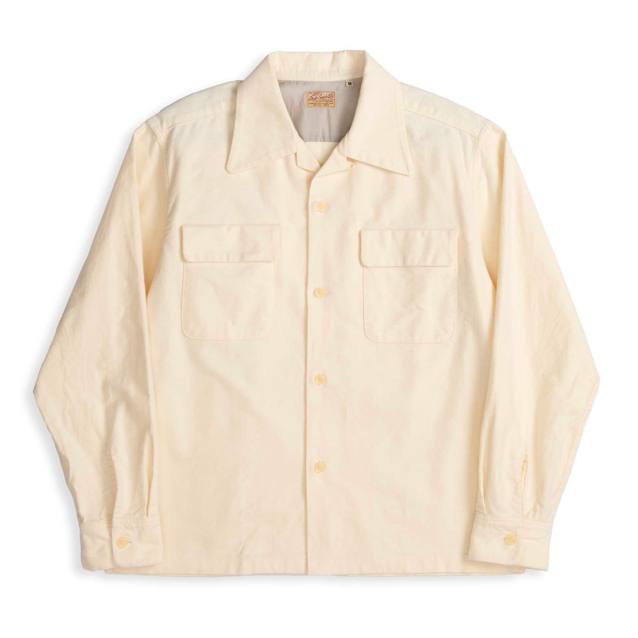 Style Eyes by Toyo Enterprise Plain Flannel Sports Shirt Off White-Shirt-Clutch Cafe