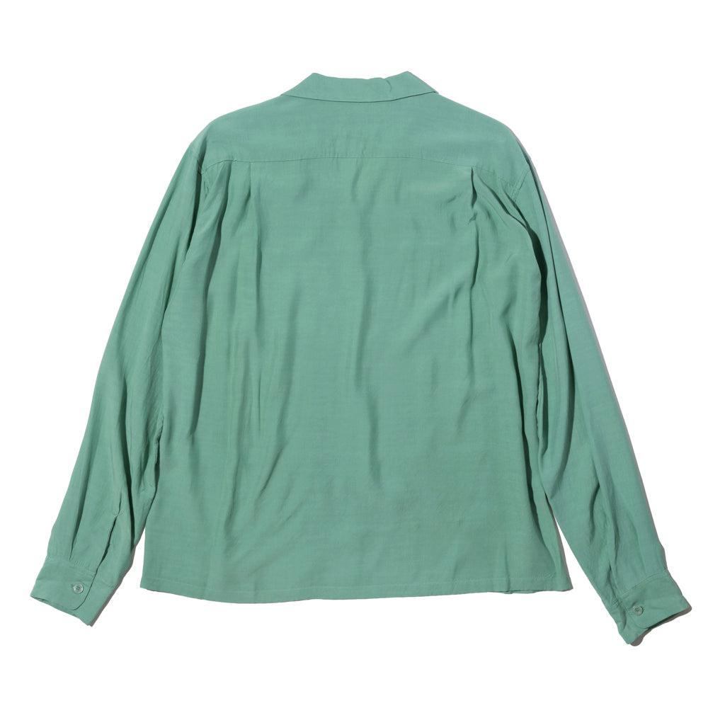 Style Eyes by Toyo Enterprise Plain Rayon Bowling Shirt M. Green-Shirt-Clutch Cafe