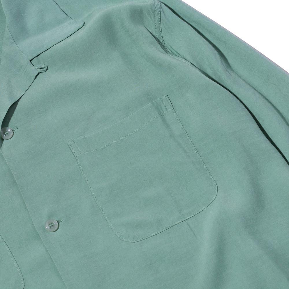 Style Eyes by Toyo Enterprise Plain Rayon Bowling Shirt M. Green-Shirt-Clutch Cafe