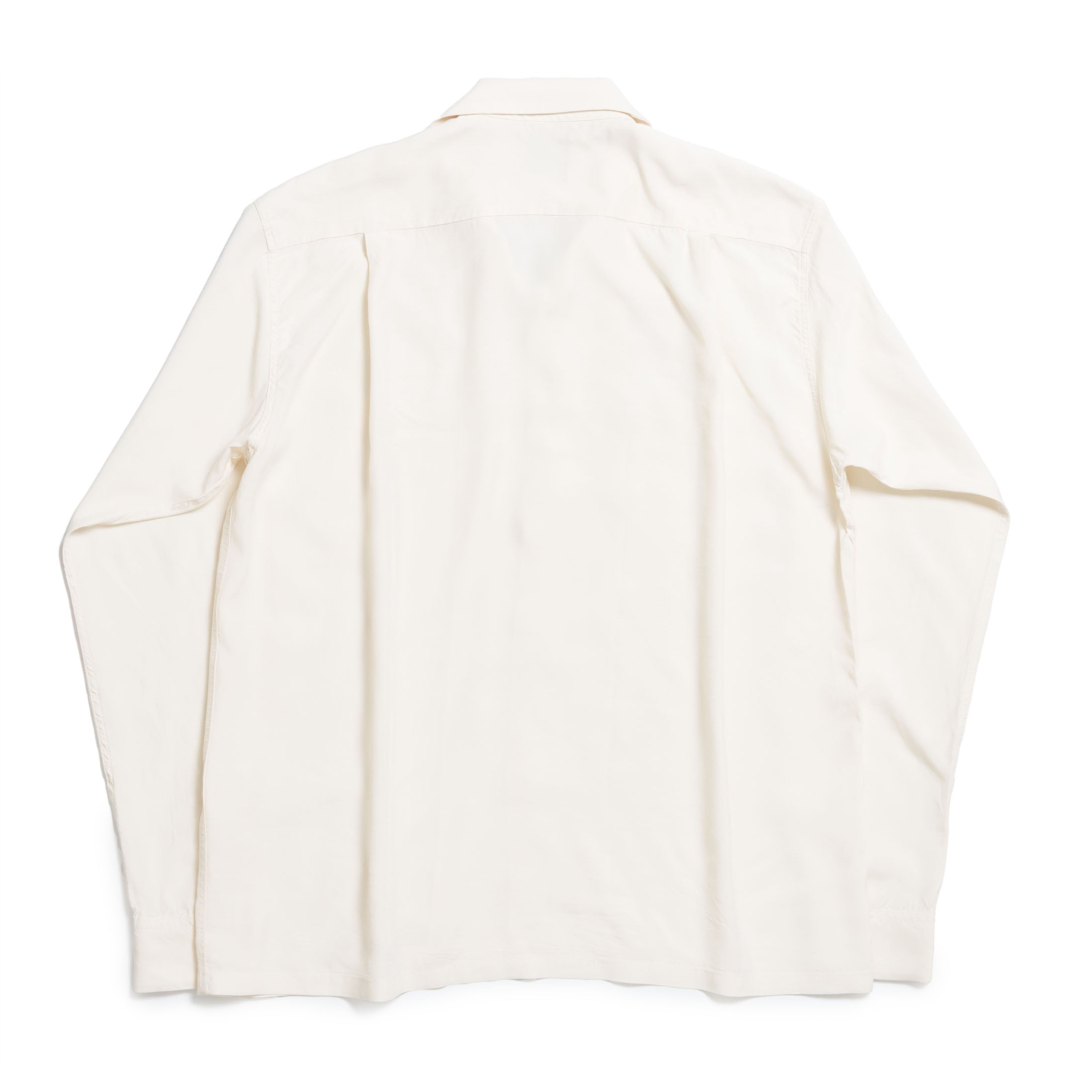 Style Eyes by Toyo Enterprise Plain Rayon Bowling Shirt Off White-Shirt-Clutch Cafe