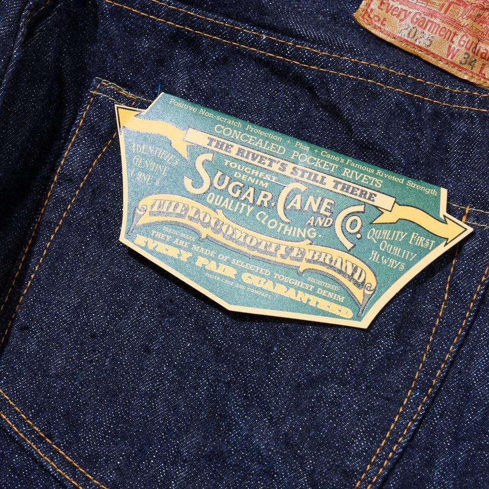 Sugar Cane 2025 13 oz Denim Waist Overalls Wide Leg Jean Indigo-Jean-Clutch Cafe-selvage denim-selfedge denim