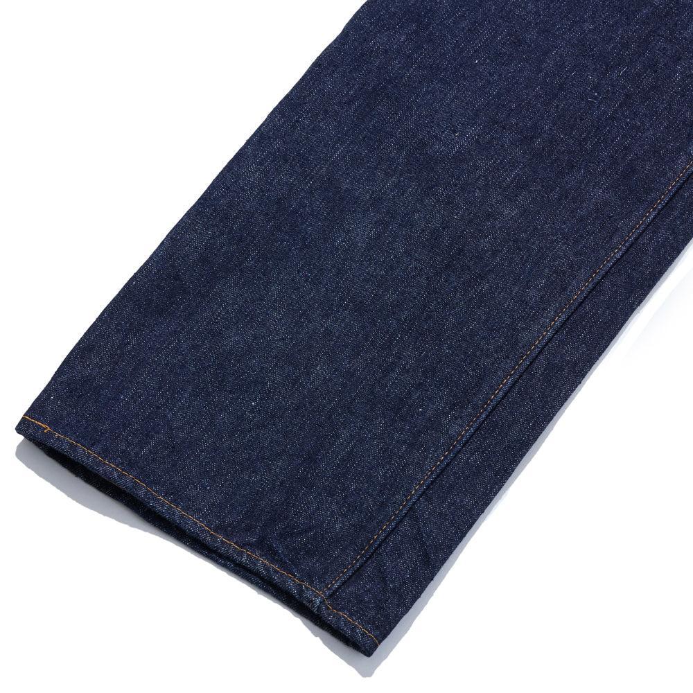 Sugar Cane 2025 13 oz Denim Waist Overalls Wide Leg Jean Indigo-Jean-Clutch Cafe-selvage denim-selfedge denim