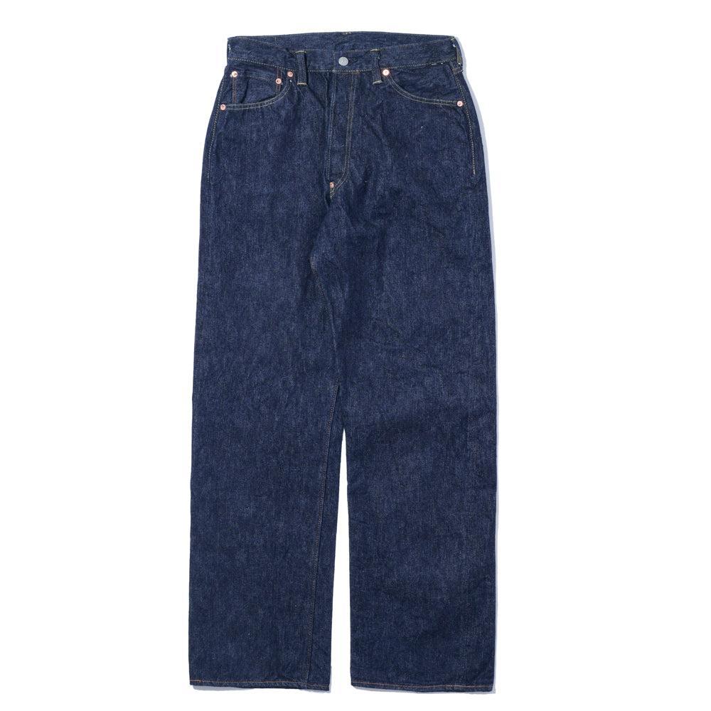 Sugar Cane 2025 13 oz Denim Waist Overalls Wide Leg Jean Indigo-Jean-Clutch Cafe-selvage denim-selfedge denim