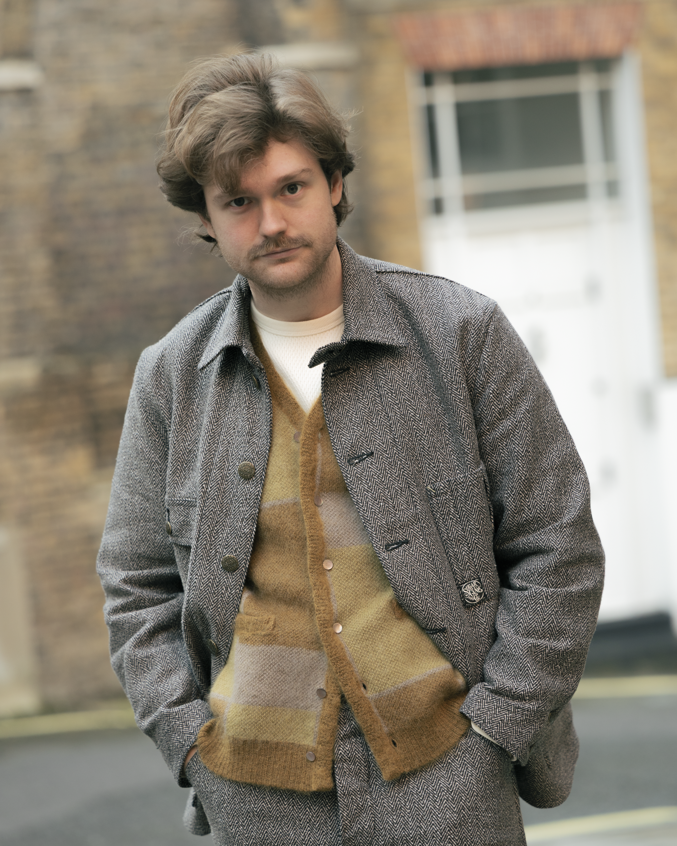 Sugar Cane Fiction Romance 16.7 oz Indigo Tweed Work Jacket-Jacket-Clutch Cafe