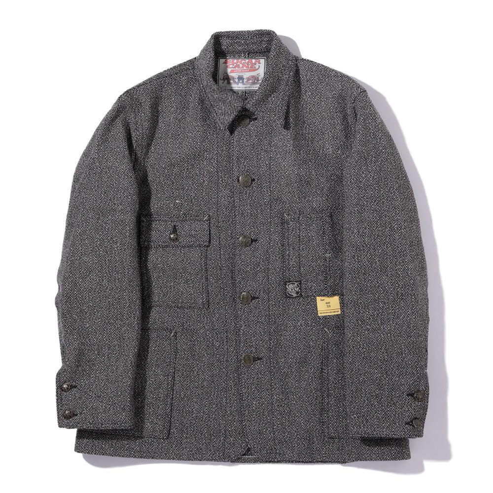 Sugar Cane Fiction Romance 16.7 oz Indigo Tweed Work Jacket-Jacket-Clutch Cafe