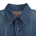 Sugar Cane Sawtooth Denim Western Shirt Vintage Wash-Shirt-Clutch Cafe