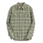 Sugar Cane Washer Herringbone Check Western Shirt Green-Shirt-Clutch Cafe