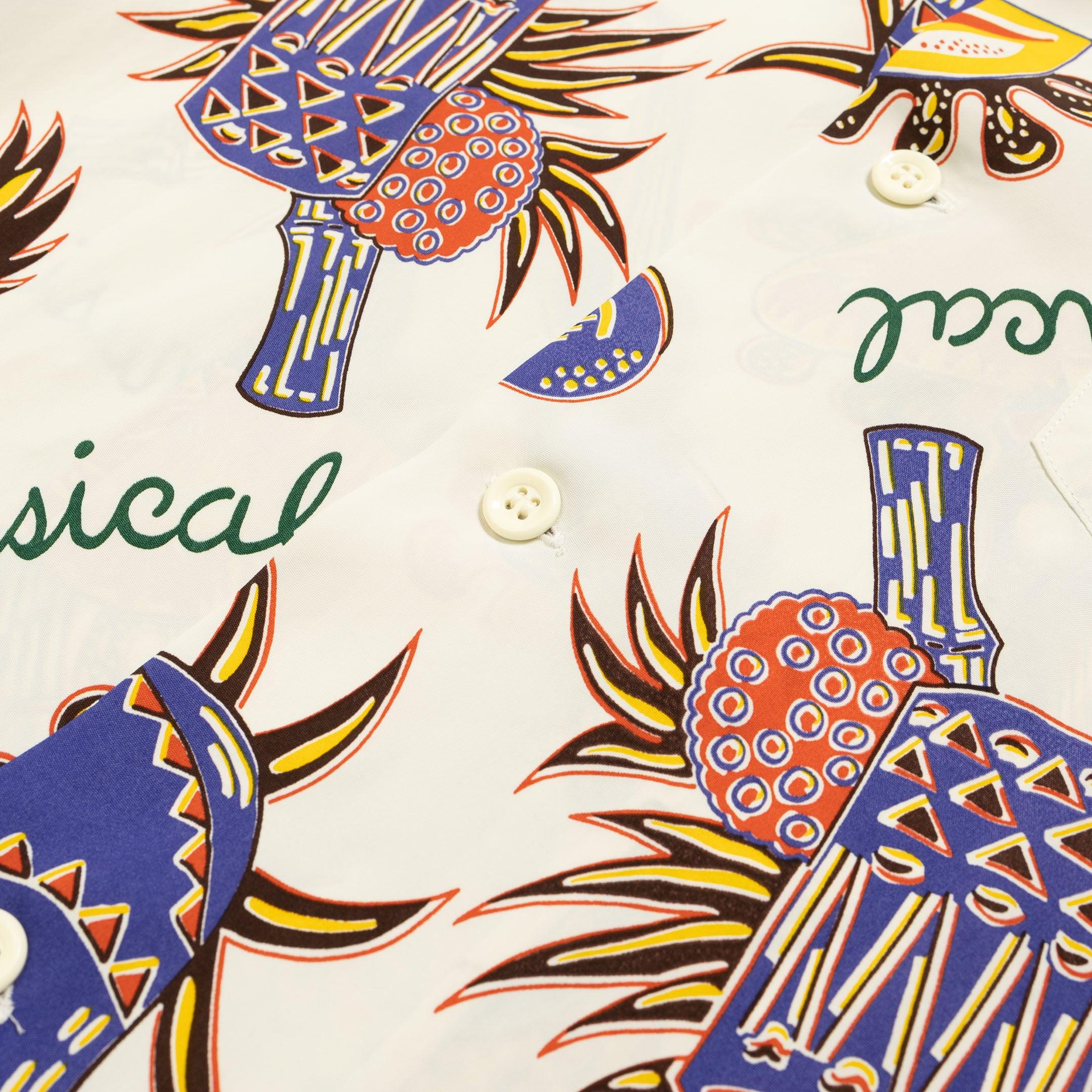 Sun Surf Hawaii Musical Hawaiian Shirt White-Hawaiian Shirt-Clutch Cafe